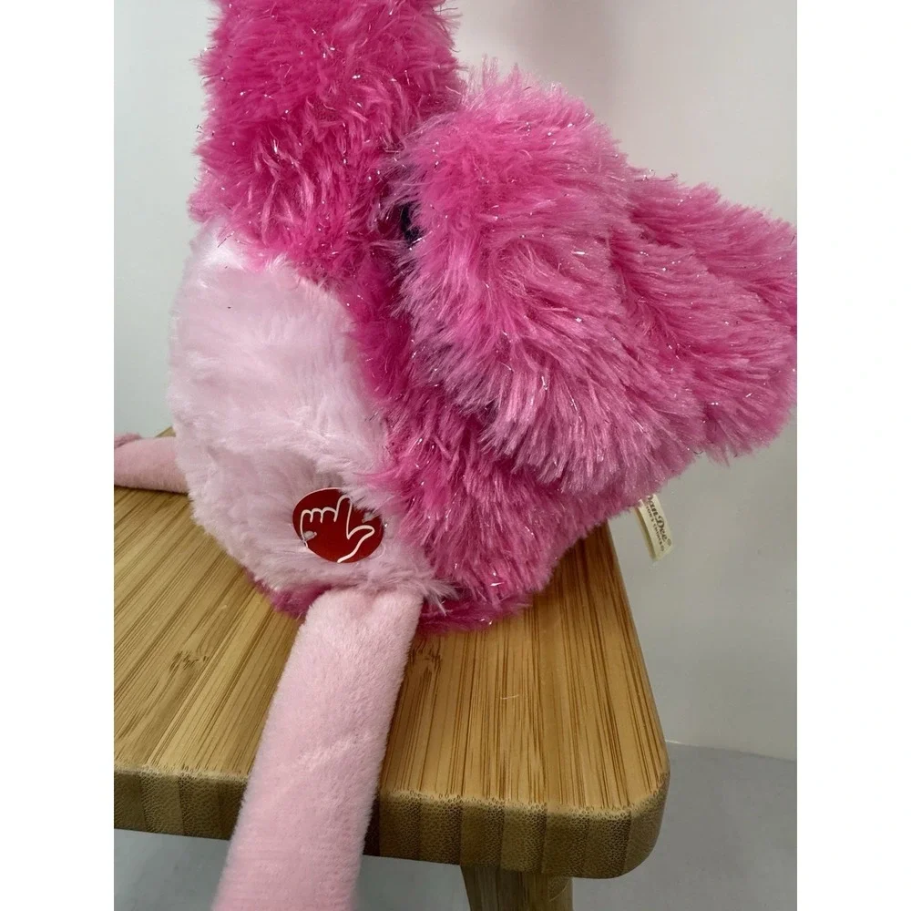 Dan Dee Singing Flamingo Macarena Christmas Animated Santa Hat Plush WORKS Video